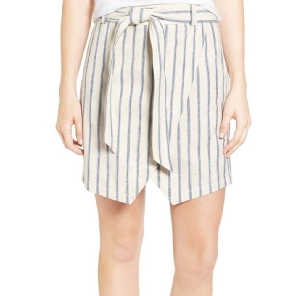 NWOT Madewell Portwell Striped And Linen Skirt